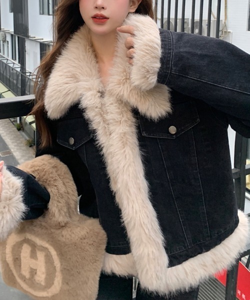 N.s（エヌドットエス）の「デニムファージャケット（デニムジャケット