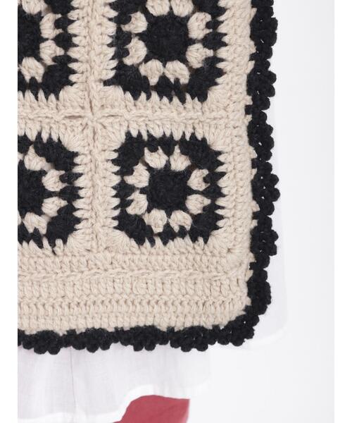 Samansa Mos2(サマンサ モスモス)の「配色クロシェトートバッグ(ハンドバッグ・レディース・ベージュ/ブラウン・F)」の5枚目の写真