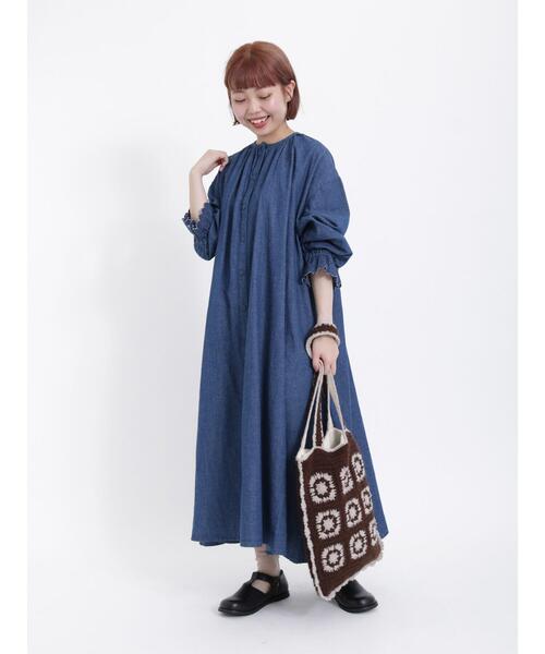 Samansa Mos2(サマンサ モスモス)の「配色クロシェトートバッグ(ハンドバッグ・レディース・ベージュ/ブラウン・F)」の12枚目の写真