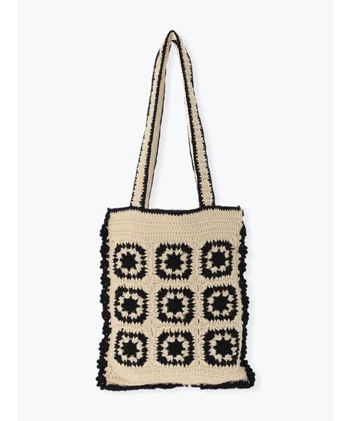 Samansa Mos2(サマンサ モスモス)の「配色クロシェトートバッグ(ハンドバッグ・レディース・ベージュ/ブラウン・F)」の13枚目の写真