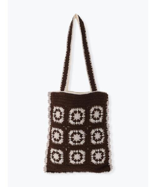 Samansa Mos2(サマンサ モスモス)の「配色クロシェトートバッグ(ハンドバッグ・レディース・ベージュ/ブラウン・F)」の14枚目の写真