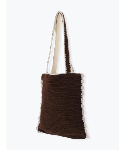 Samansa Mos2(サマンサ モスモス)の「配色クロシェトートバッグ(ハンドバッグ・レディース・ベージュ/ブラウン・F)」の15枚目の写真