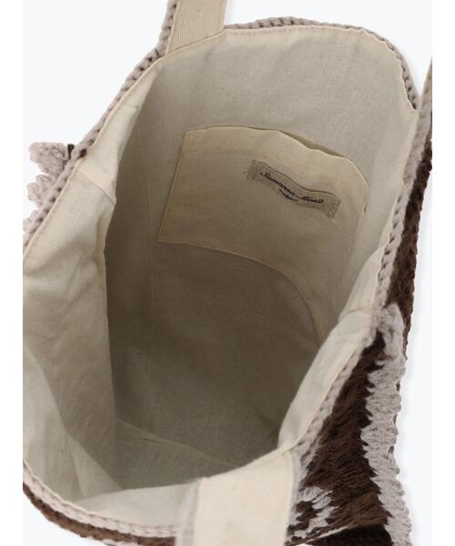 Samansa Mos2(サマンサ モスモス)の「配色クロシェトートバッグ(ハンドバッグ・レディース・ベージュ/ブラウン・F)」の19枚目の写真