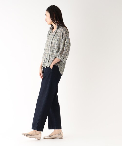 OPAQUE.CLIP（オペークドットクリップ）の「◆ツイードライクプリントボウタイブラウス【洗濯機洗い可】（シャツ/ブラウス・レディース・ピンク系6/グリーン系その他3・36/40/38）」の18枚目の写真