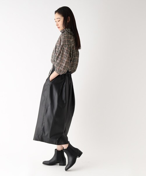 OPAQUE.CLIP（オペークドットクリップ）の「◆ツイードライクプリントボウタイブラウス【洗濯機洗い可】（シャツ/ブラウス・レディース・ピンク系6/グリーン系その他3・36/40/38）」の3枚目の写真