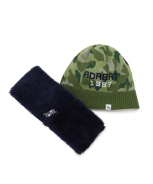 adabat（アダバット）の「◆ニット帽 ネックウォーマー セットアイテム（ニットキャップ/ビーニー・レディース・ホワイト系3/カーキ系・00）」の11枚目の写真