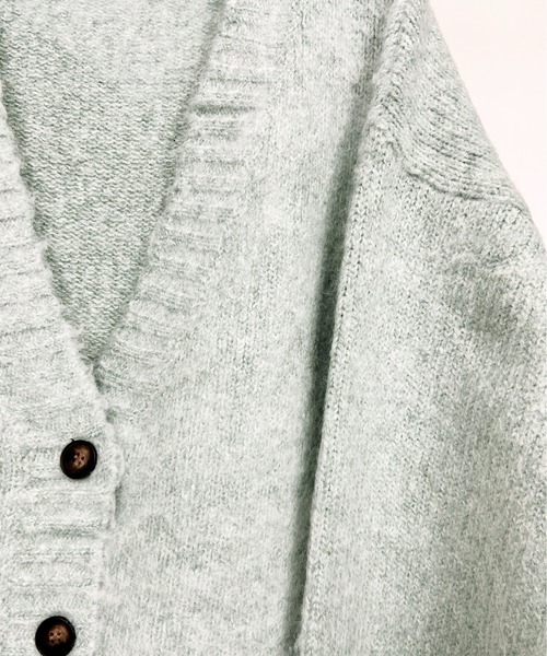Meli rich（メリーリッチ）の「シャギーオーバーサイズカーディガン（カーディガン/ボレロ・レディース・アイボリー/ベージュ/ブルー/パープル/グレー/グリーン・MEDIUM）」の13枚目の写真