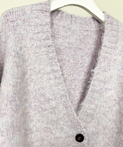 Meli rich（メリーリッチ）の「シャギーオーバーサイズカーディガン（カーディガン/ボレロ・レディース・アイボリー/ベージュ/ブルー/パープル/グレー/グリーン・MEDIUM）」の19枚目の写真