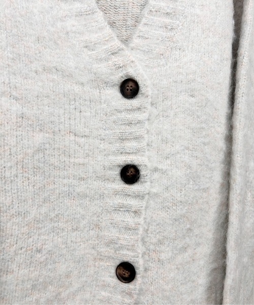 Meli rich（メリーリッチ）の「シャギーオーバーサイズカーディガン（カーディガン/ボレロ・レディース・アイボリー/ベージュ/ブルー/パープル/グレー/グリーン・MEDIUM）」の9枚目の写真