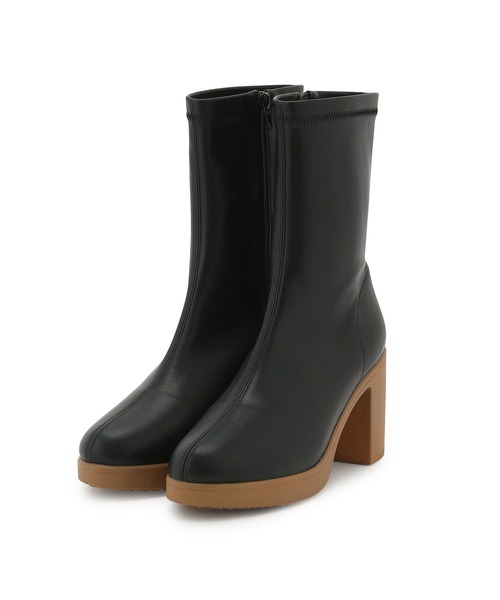 ROPE' PICNIC（ロペピクニック）の「ストレッチミドルレングスプラットフォームブーツ（ブーツ・レディース・ブラック系その他3/ブラック・S/M）」の11枚目の写真