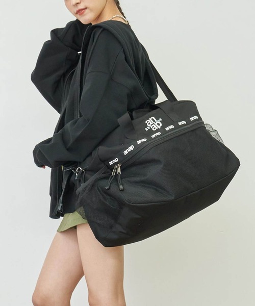 ANAP(アナップ)の「anapロゴボストンバッグ(ボストンバッグ・レディース・ブラック・FREE)」の1枚目の写真