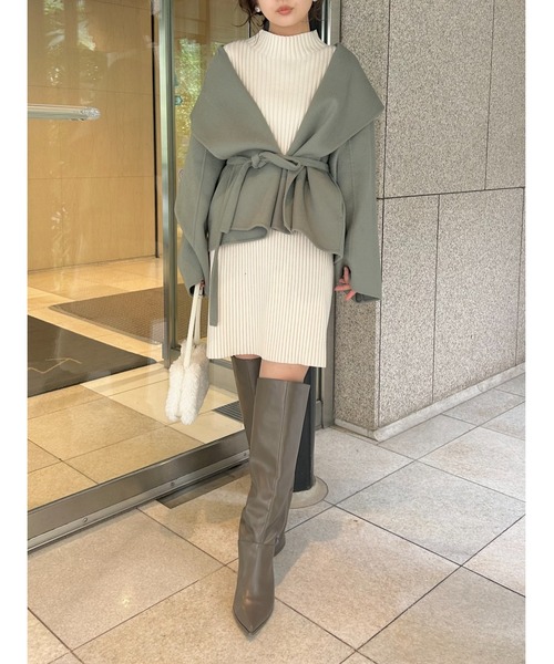 SNIDEL（スナイデル）の「ウロコウールショートフードコート（その他