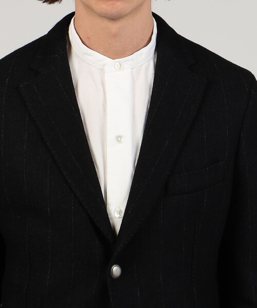 BARBA(バルバ)の「【別注】BARBA Dynamic ウールポリエステル シングルブレステッド2Bジャケット(テーラードジャケット・メンズ・ブラック系その他・46/48/44)」の6枚目の写真
