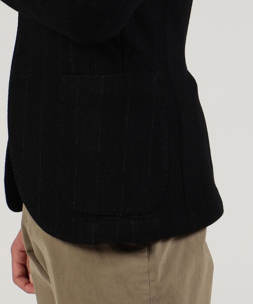 BARBA(バルバ)の「【別注】BARBA Dynamic ウールポリエステル シングルブレステッド2Bジャケット(テーラードジャケット・メンズ・ブラック系その他・46/48/44)」の8枚目の写真