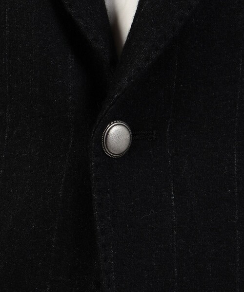 BARBA(バルバ)の「【別注】BARBA Dynamic ウールポリエステル シングルブレステッド2Bジャケット(テーラードジャケット・メンズ・ブラック系その他・46/48/44)」の4枚目の写真
