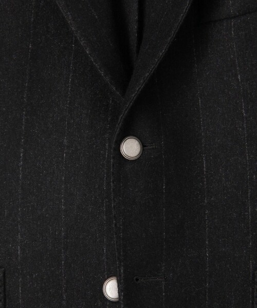 BARBA(バルバ)の「【別注】BARBA Dynamic ウールポリエステル シングルブレステッド2Bジャケット(テーラードジャケット・メンズ・ブラック系その他・46/48/44)」の5枚目の写真