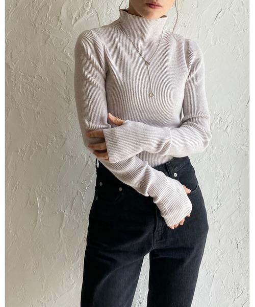 【美品】HYKE ハイク カシミヤ リブニット ベージュ サムホール 指穴 1 HYKE＞新作入荷 08.21 | st company online store 入荷案内ブログ