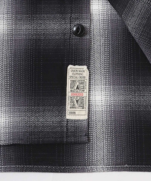HOUSTON（ヒューストン）の「HOUSTON/ヒューストン Ombre Check Viyella Shirt/オンブレチェック ビエラシャツ/ネルシャツ（シャツ/ブラウス・メンズ・ブラック/レッド/ブルー/ネイビー/カーキ/ブラウン・M/L/XL）」の18枚目の写真