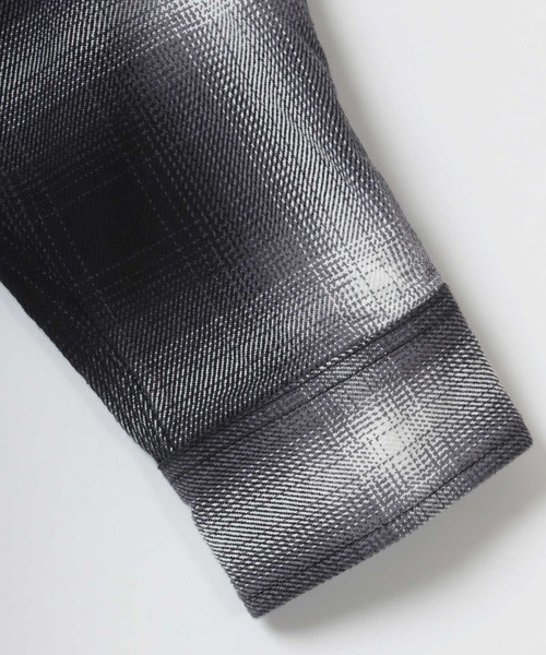 HOUSTON（ヒューストン）の「HOUSTON/ヒューストン Ombre Check Viyella Shirt/オンブレチェック ビエラシャツ/ネルシャツ（シャツ/ブラウス・メンズ・ブラック/レッド/ブルー/ネイビー/カーキ/ブラウン・M/L/XL）」の16枚目の写真