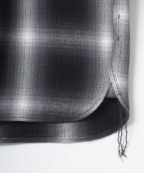 HOUSTON（ヒューストン）の「HOUSTON/ヒューストン Ombre Check Viyella Shirt/オンブレチェック ビエラシャツ/ネルシャツ（シャツ/ブラウス・メンズ・ブラック/レッド/ブルー/ネイビー/カーキ/ブラウン・M/L/XL）」の19枚目の写真
