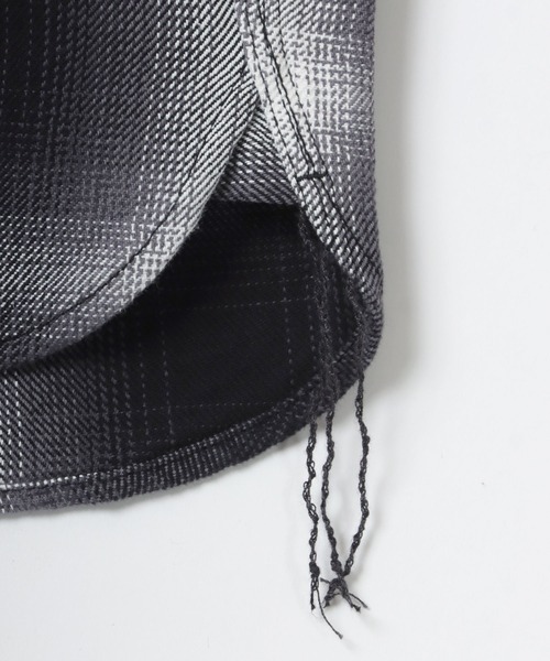 HOUSTON（ヒューストン）の「HOUSTON/ヒューストン Ombre Check Viyella Shirt/オンブレチェック ビエラシャツ/ネルシャツ（シャツ/ブラウス・メンズ・ブラック/レッド/ブルー/ネイビー/カーキ/ブラウン・M/L/XL）」の20枚目の写真