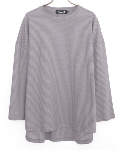 SILVER BULLET(シルバーバレット)の「『CavariA/キャバリア』ワッフル調ビッグシルエット長袖Tシャツ(Tシャツ/カットソー・メンズ・ブルー/グレー/ブラック/ワイン・M/L)」の21枚目の写真