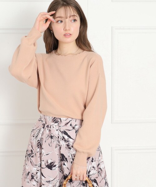 couture brooch(クチュールブローチ)の「◆【前後2WAY】スカラリボン衿ニット(ニット/セーター・レディース・ベビーピンク/アイボリー/ブラック・38/42)」の19枚目の写真