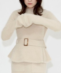 A de a.v.v | ペプラムフレアスリーブフェザーニット(ニット/セーター)