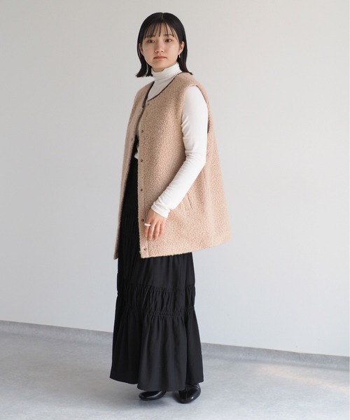 cepo(セポ)の「【新色入荷】シャーリングナローフレアスカート(スカート・レディース・ブラック/オリーブ/オレンジ/グレー/グリーン・M)」の9枚目の写真