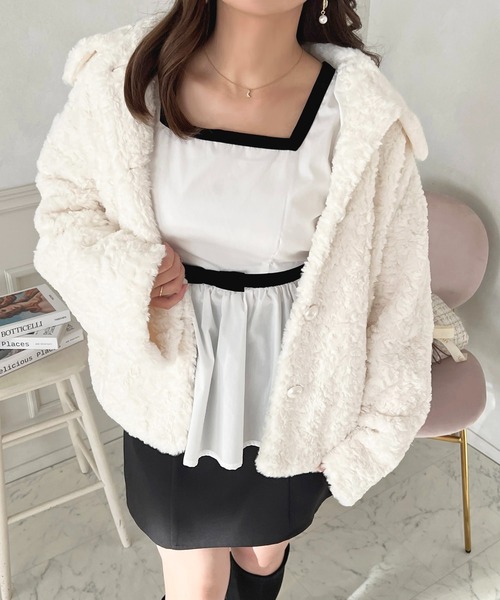 apres jour（アプレジュール）の「ペプラムウエストリボンブラウス【ZOZOTOWN限定アイテム】（シャツ/ブラウス・レディース・ブラック系その他/オフホワイト・フリー/X-LARGE）」の17枚目の写真