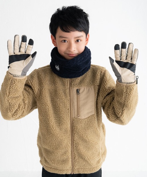 stample（スタンプル）の「レトロアウトド グローブ（手袋・キッズ・モカ/ワイン/マスタード/グレー/ターコイズブルー・L/LL/M）」の15枚目の写真