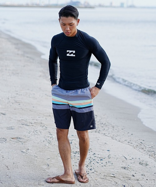 BILLABONG（ビラボン）の「BILLABONG/ビラボン ボードショーツ/トランクス/水着/サーフパンツ ウエストゴム ロング丈 BE011-402（水着・メンズ・グレー/ライトブルー・XL/L/M）」の14枚目の写真
