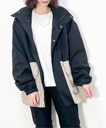 ナイロンワッシャー バイカラーマウンテンパーカー