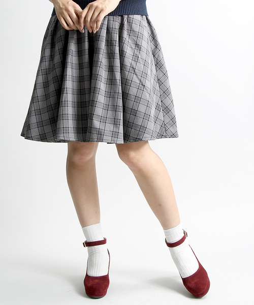 WEGO（ウィゴー）の「WEGO/ベルト付きミドルスカート（スカート・レディース・ダークグリーン/レッド/ブラック系その他/ブルー系その他/その他1・FREE）」の2枚目の写真