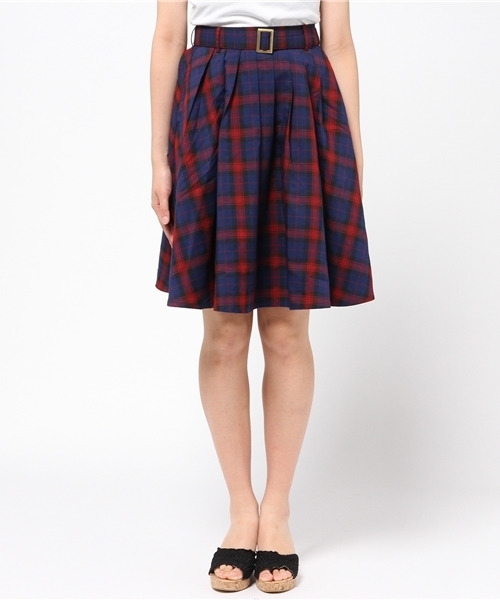 WEGO（ウィゴー）の「WEGO/ベルト付きミドルスカート（スカート・レディース・ダークグリーン/レッド/ブラック系その他/ブルー系その他/その他1・FREE）」の12枚目の写真