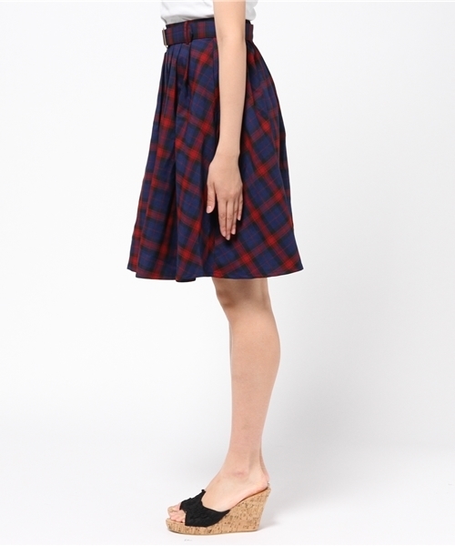 WEGO（ウィゴー）の「WEGO/ベルト付きミドルスカート（スカート・レディース・ダークグリーン/レッド/ブラック系その他/ブルー系その他/その他1・FREE）」の13枚目の写真