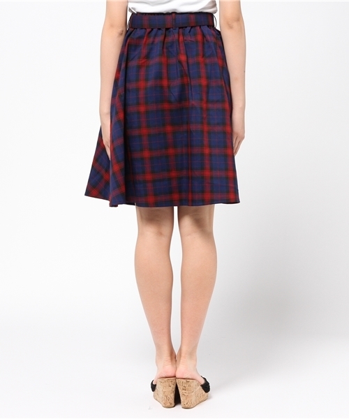 WEGO（ウィゴー）の「WEGO/ベルト付きミドルスカート（スカート・レディース・ダークグリーン/レッド/ブラック系その他/ブルー系その他/その他1・FREE）」の14枚目の写真