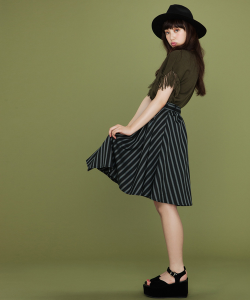 WEGO（ウィゴー）の「WEGO/ベルト付きミドルスカート（スカート・レディース・ダークグリーン/レッド/ブラック系その他/ブルー系その他/その他1・FREE）」の21枚目の写真