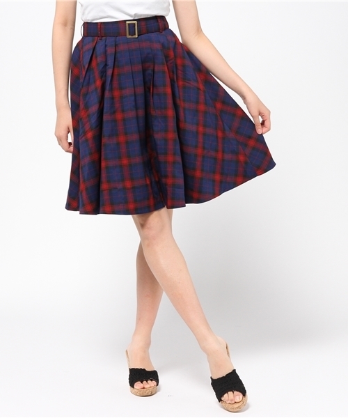 WEGO（ウィゴー）の「WEGO/ベルト付きミドルスカート（スカート・レディース・ダークグリーン/レッド/ブラック系その他/ブルー系その他/その他1・FREE）」の18枚目の写真