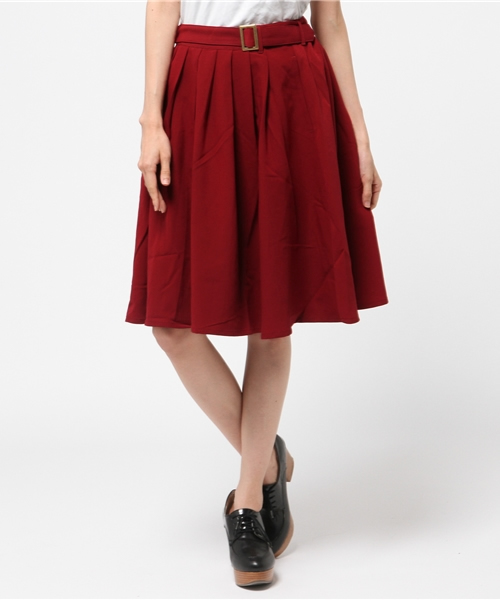 WEGO（ウィゴー）の「WEGO/ベルト付きミドルスカート（スカート・レディース・ダークグリーン/レッド/ブラック系その他/ブルー系その他/その他1・FREE）」の19枚目の写真