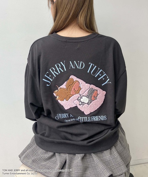 ☆アクリルキーホルダー付き トムとジェリー スウェットプルオーバー
