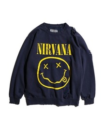 【 NIRVANA / ニルヴァーナ 】WORN-OUT BAND CREW ウォーンアウト バンド クルーネックスウェット SUY