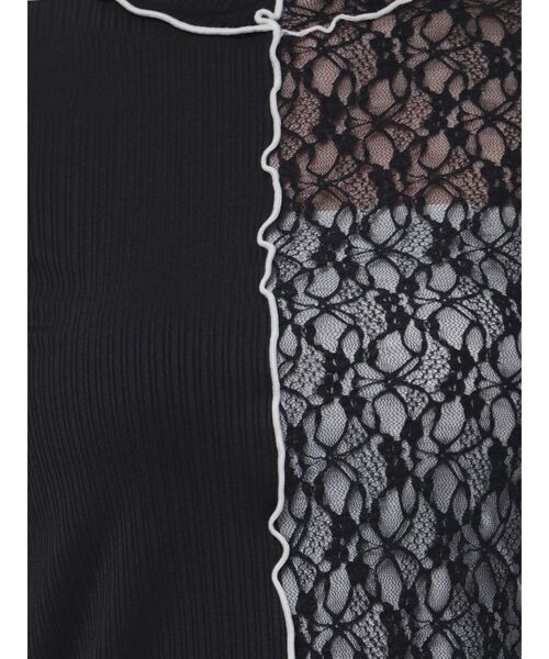 jouetie（ジュエティ）の「ドッキングメローレーストップス（Tシャツ/カットソー・レディース・ブラック/グレー・MEDIUM）」の12枚目の写真