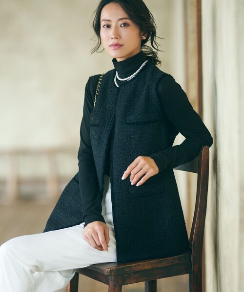 23区 S（ニジュウサンクチイサイサイズ）の「【洗える】レイヤードタートル カットソー（Tシャツ/カットソー・レディース・ホワイト系/ベージュ系/ブラック系・32）」の17枚目の写真