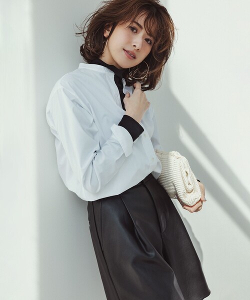 23区 S（ニジュウサンクチイサイサイズ）の「【洗える】レイヤードタートル カットソー（Tシャツ/カットソー・レディース・ホワイト系/ベージュ系/ブラック系・32）」の18枚目の写真