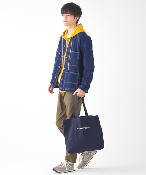 KRIFF MAYER Kid's Collection(クリフメイヤーキッズコレクション)の「ミニロゴクリフトートバッグ(トートバッグ・キッズ・オフホワイト/オレンジ/ネイビー/ダークグレー/グリーン/ブラウン・FREE)」の17枚目の写真