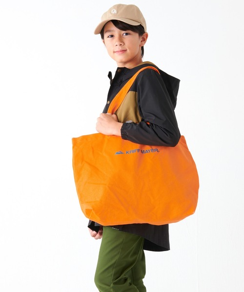 KRIFF MAYER Kid's Collection(クリフメイヤーキッズコレクション)の「ミニロゴクリフトートバッグ(トートバッグ・キッズ・オフホワイト/オレンジ/ネイビー/ダークグレー/グリーン/ブラウン・FREE)」の14枚目の写真