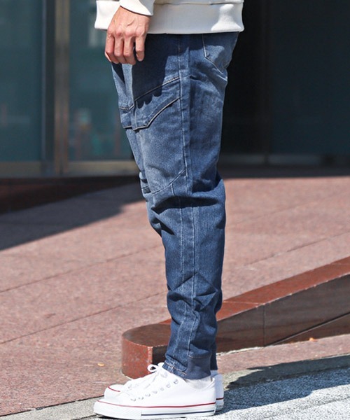 LUXSTYLE（ラグスタイル）の「フロントカーゴパンツ（デニムパンツ・メンズ・ブラック系その他/ライトグレー/ブルー/インディゴブルー・M/L/XL）」の6枚目の写真