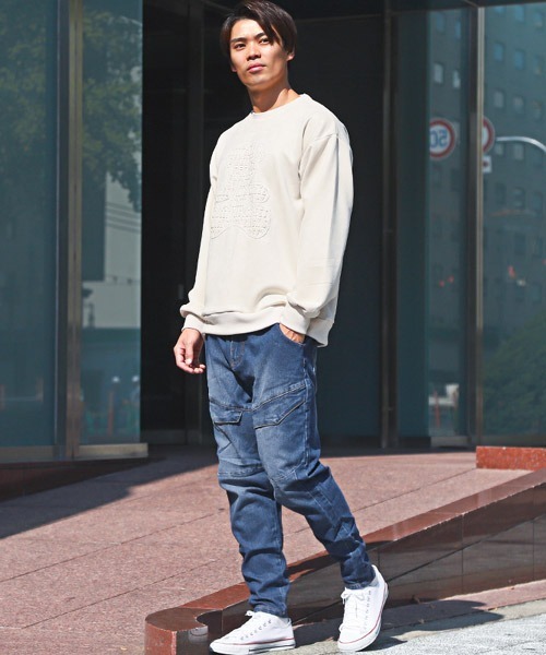 LUXSTYLE（ラグスタイル）の「フロントカーゴパンツ（デニムパンツ・メンズ・ブラック系その他/ライトグレー/ブルー/インディゴブルー・M/L/XL）」の7枚目の写真
