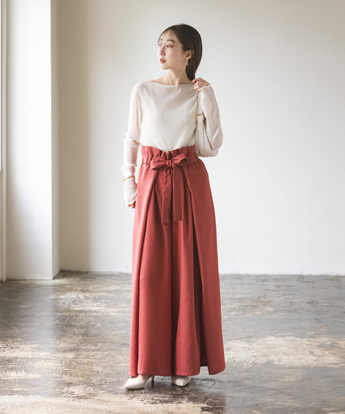 Noble（ノーブル）の「ペーパーバッグタックワイドパンツ